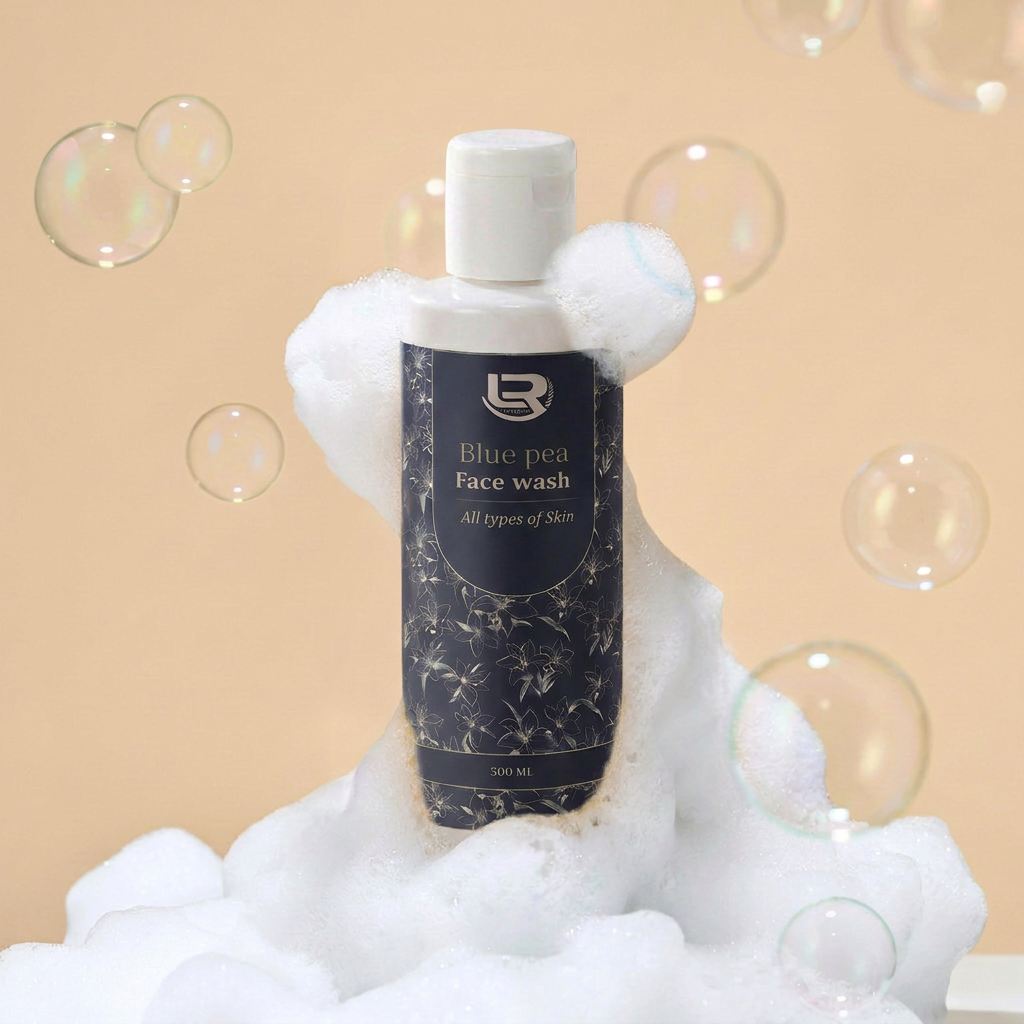 Blue pea face wash