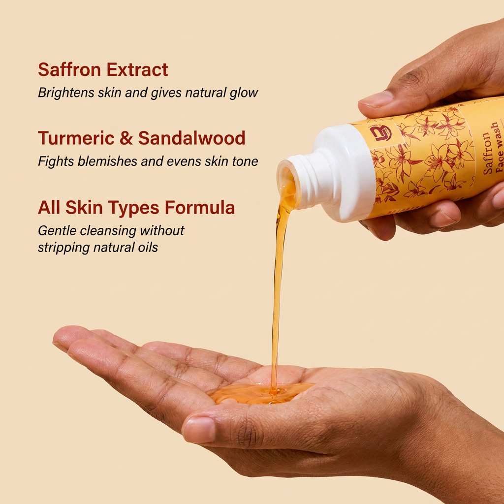 Saffron face wash