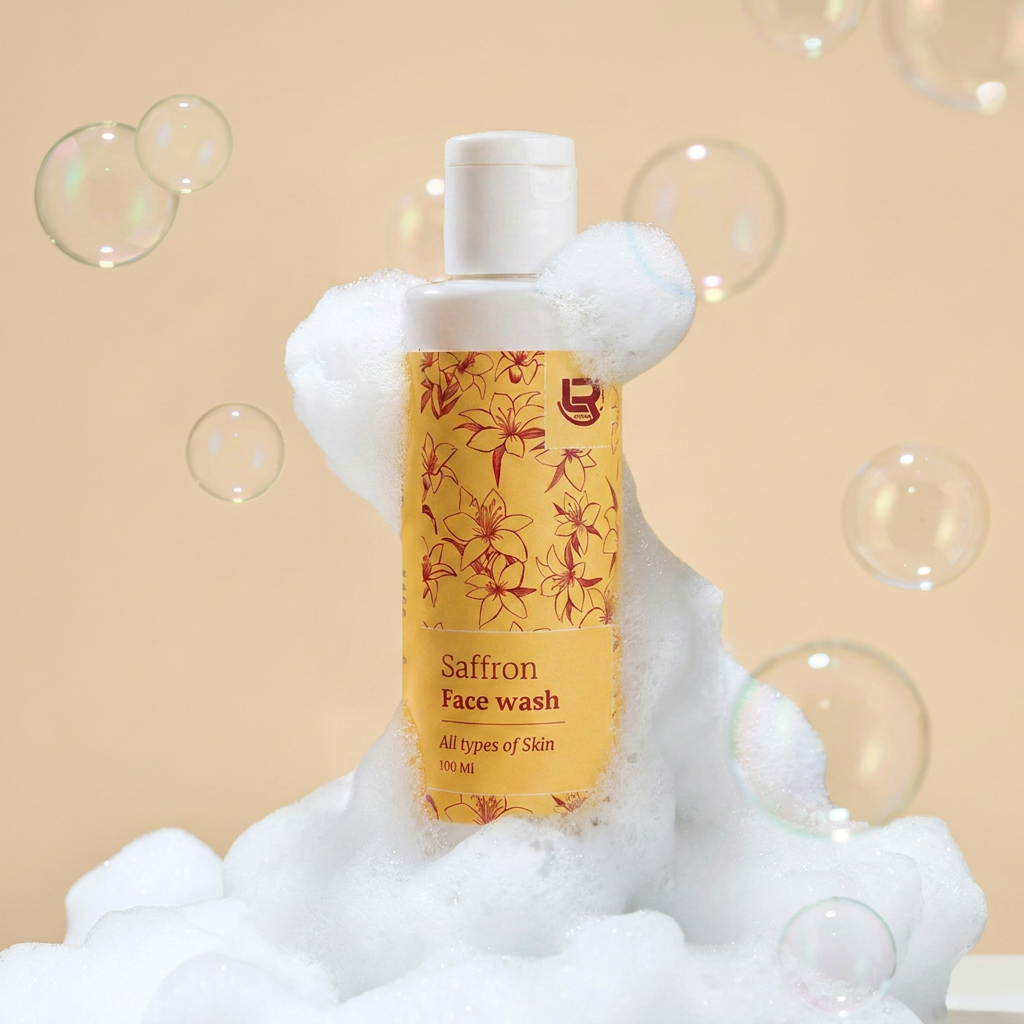 Saffron face wash